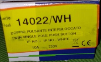 PULSANTE INTERBLOCCATO FLEXI' BIANCO