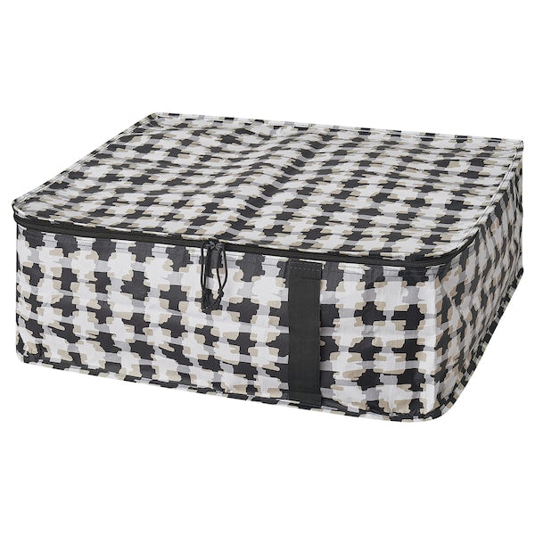 SÄCKKÄRRA storage case, white/multicolour