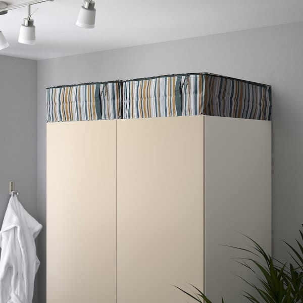 Ikea SÄCKKÄRRA - Case, multicoloured striped,69x51x19 cm-805.918.62