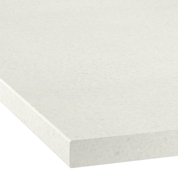 SÄLJAN worktop, white/light grey stone effect/laminate, 246x3.8 cm