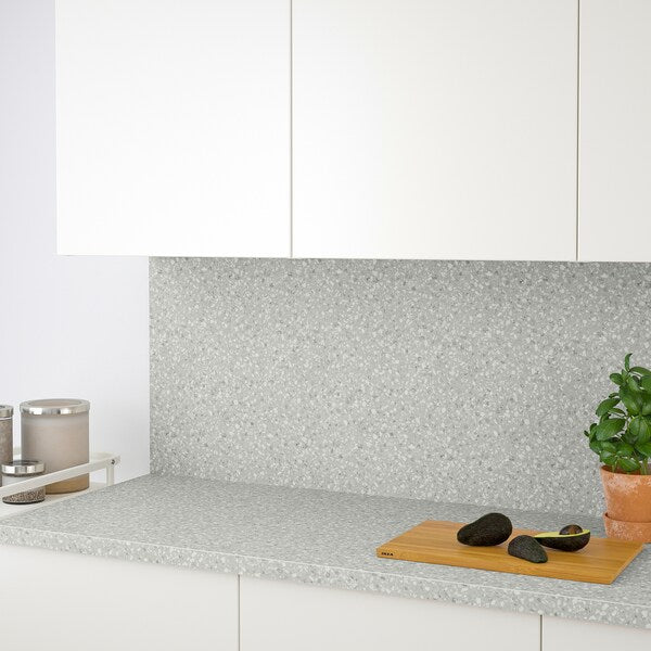 SÄLJAN - Custom made worktop, light grey mineral effect/laminate, 45.1-63.5x3.8 cm