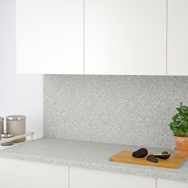 Ikea SÄLJAN - Custom made worktop, light grey mineral effect/laminate, 30-45x3.8 cm