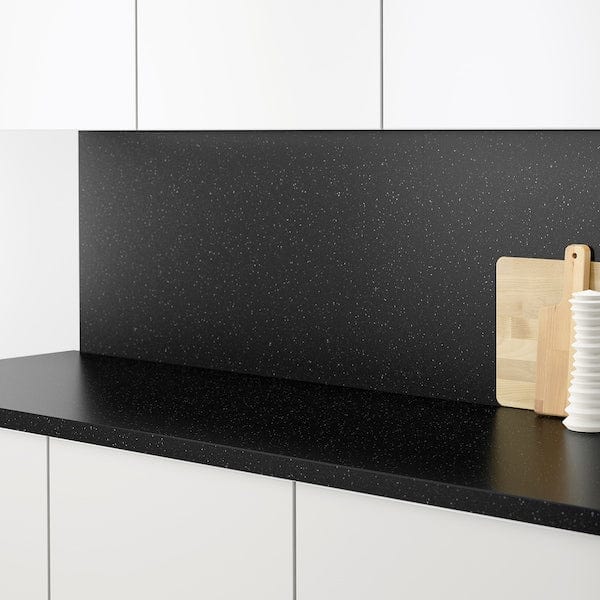 Ikea SÄLJAN - Custom made worktop, black mineral effect/laminate, 30-45x3.8 cm