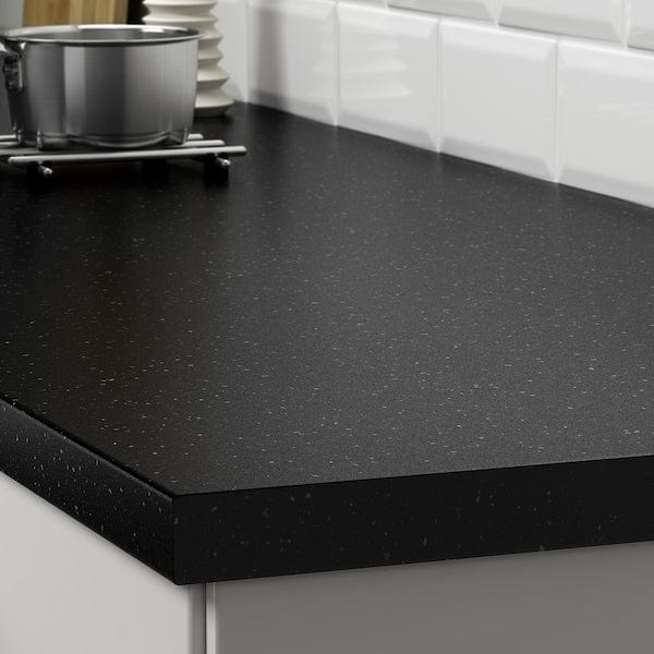 Ikea SÄLJAN - Custom made worktop, black mineral effect/laminate, 30-45x3.8 cm