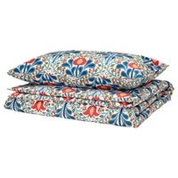 SÄTERVIDE duvet cover and pillowcase, multicolour/floral pattern, 150x200/50x80 cm