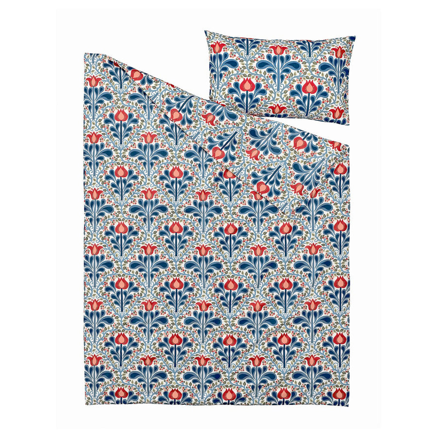 SÄTERVIDE duvet cover and pillowcase, multicolour/floral pattern, 150x200/50x80 cm
