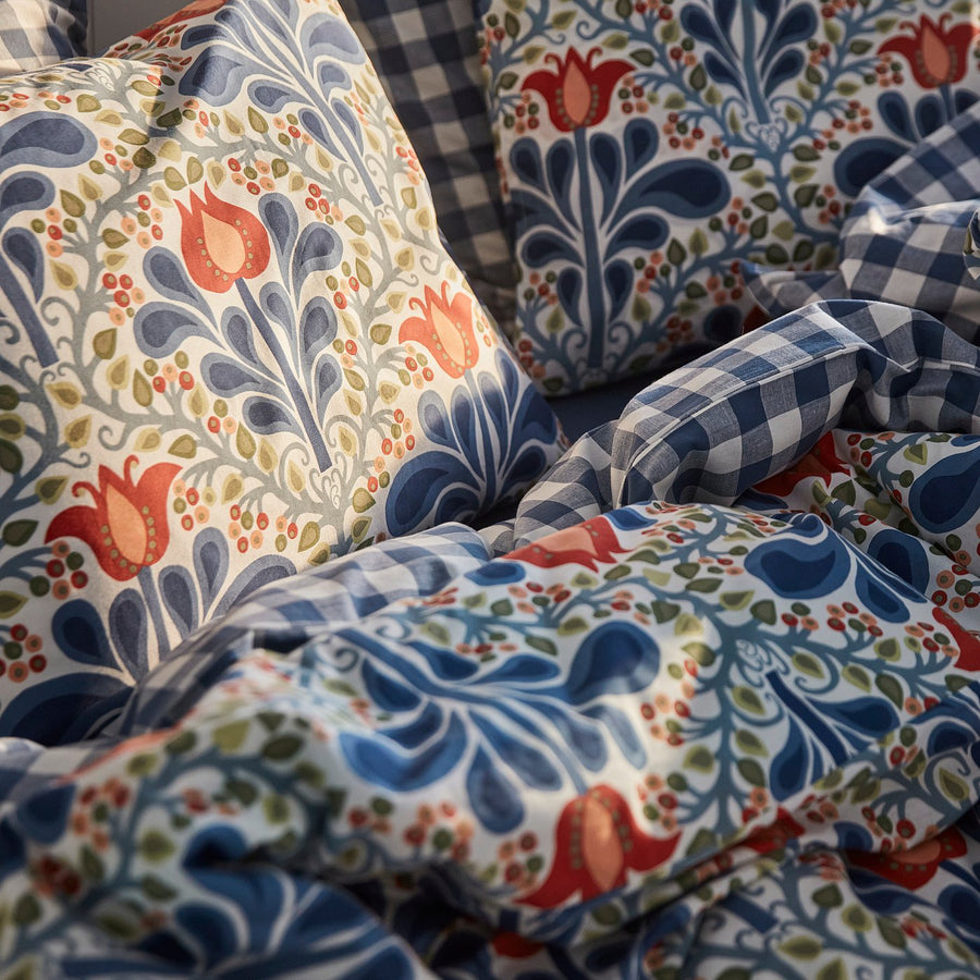 SÄTERVIDE duvet cover and pillowcase, multicolour/floral pattern, 150x200/50x80 cm