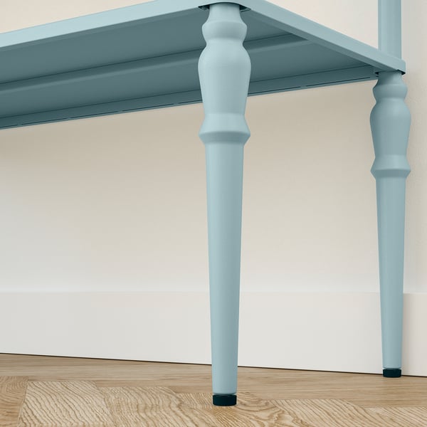 SÅGMÄSTARE shelving unit, light grey-blue, 83x36x128 cm