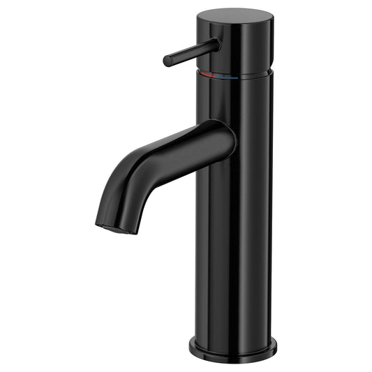 SALLSJÖN bathroom mixer tap top lever, black, M