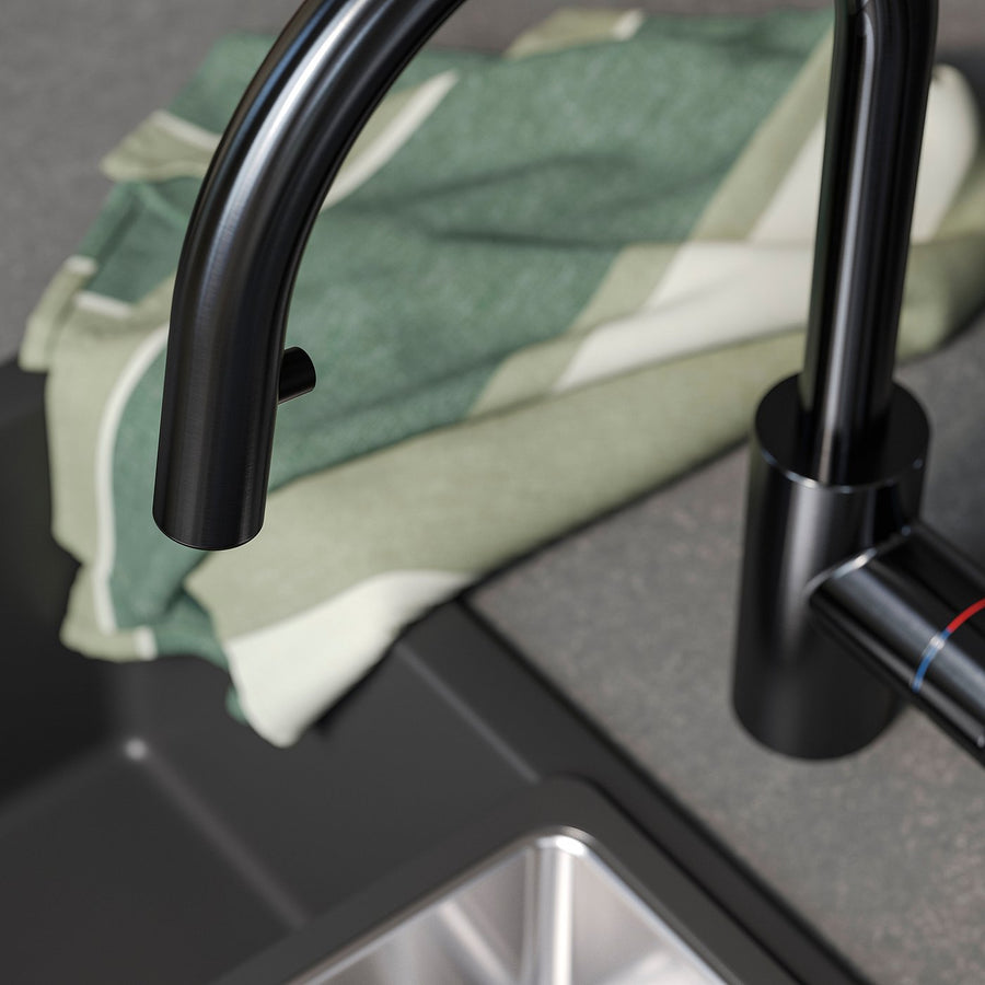 SALLSJÖN kitchen mixer tap pull out, black