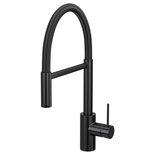 SALLSJÖN kitchen mixer tap pull down w spray, black