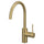 SALLSJÖN kitchen mixer tap single side lever, brass-colour