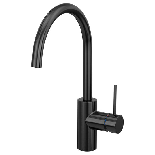 SALLSJÖN kitchen mixer tap single side lever, black
