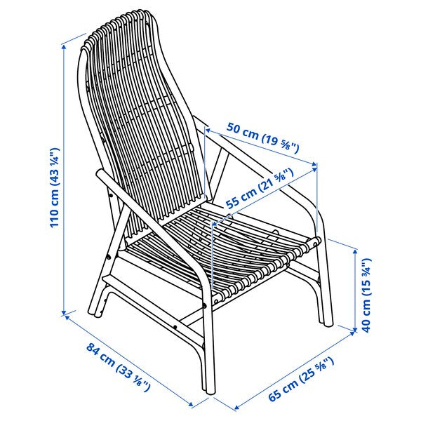 SALNÖ / GRYTTOM - Armchair with cushion