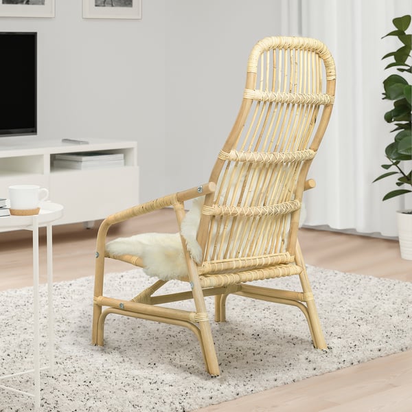 SALNÖ armchair, rattan, 65x110x84 cm