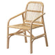 SALNÖ chair with armrests, rattan, 48x84x58 cm