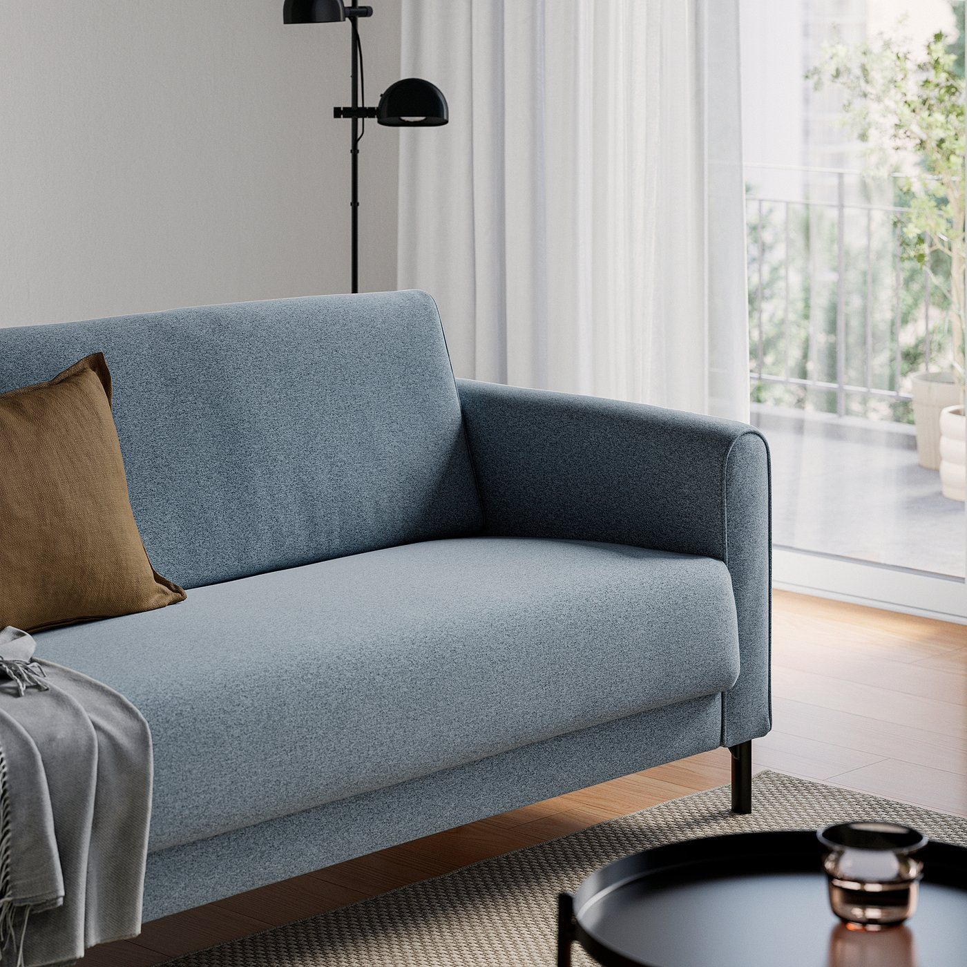 SALTMYRAN 3-seat sofa, Öreryd blue, 187 cm