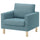 SALTSJÖBADEN cover for armchair, Fridtuna dark grey-blue