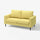 SALTSJÖBADEN 2-seat sofa, Fridtuna yellow, 164 cm