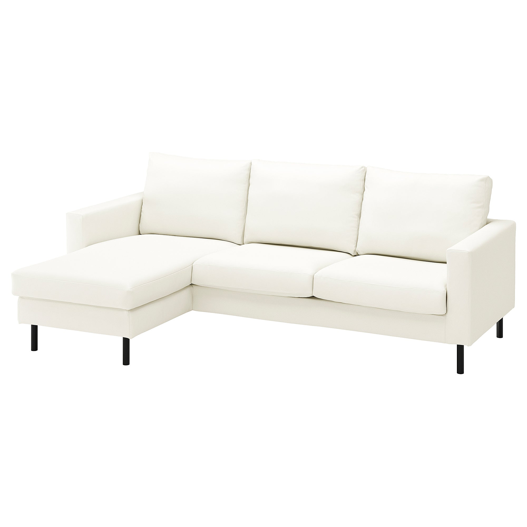 SALTSJÖBADEN 3-seat sofa with chaise longue, Blekinge white, 233 cm