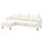 SALTSJÖBADEN 3-seat sofa with chaise longue, Blekinge white, 233 cm
