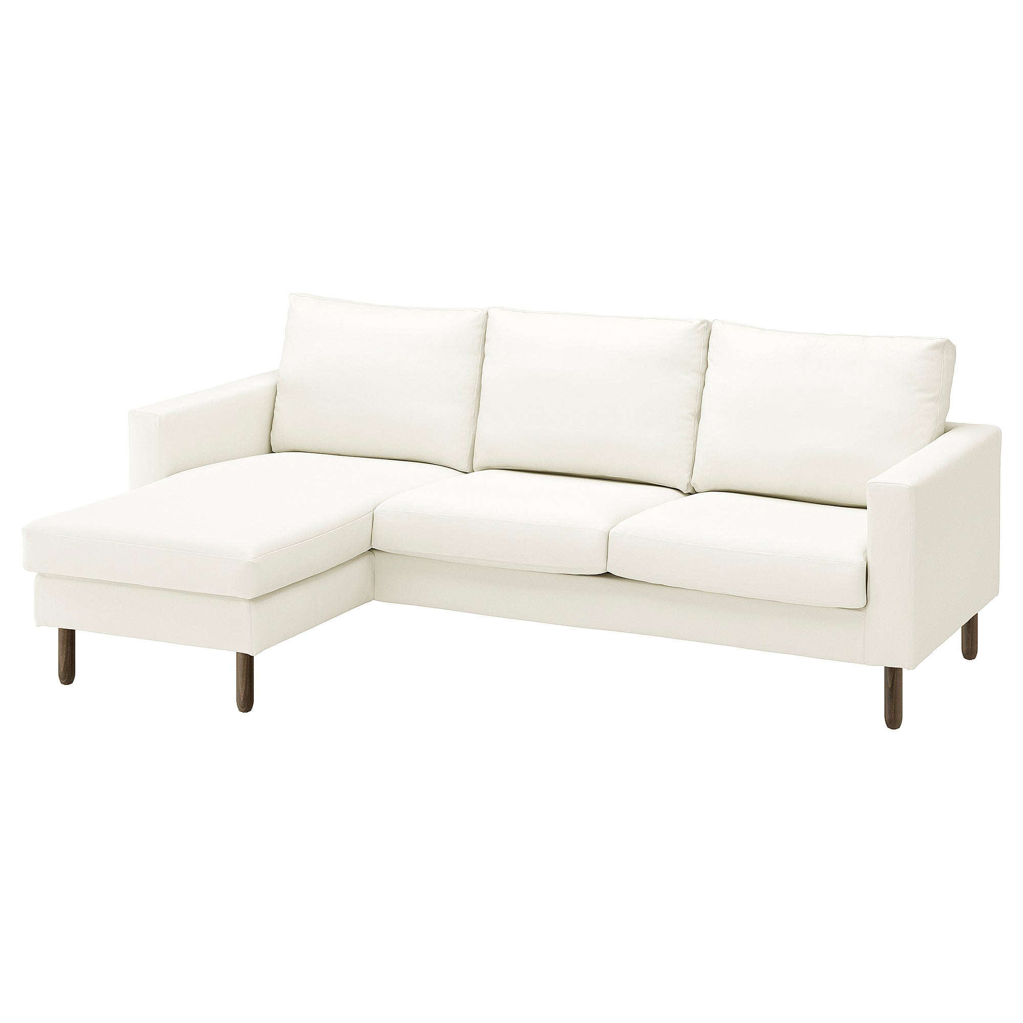 SALTSJÖBADEN 3-seat sofa with chaise longue, Blekinge white, 223x90x148 cm
