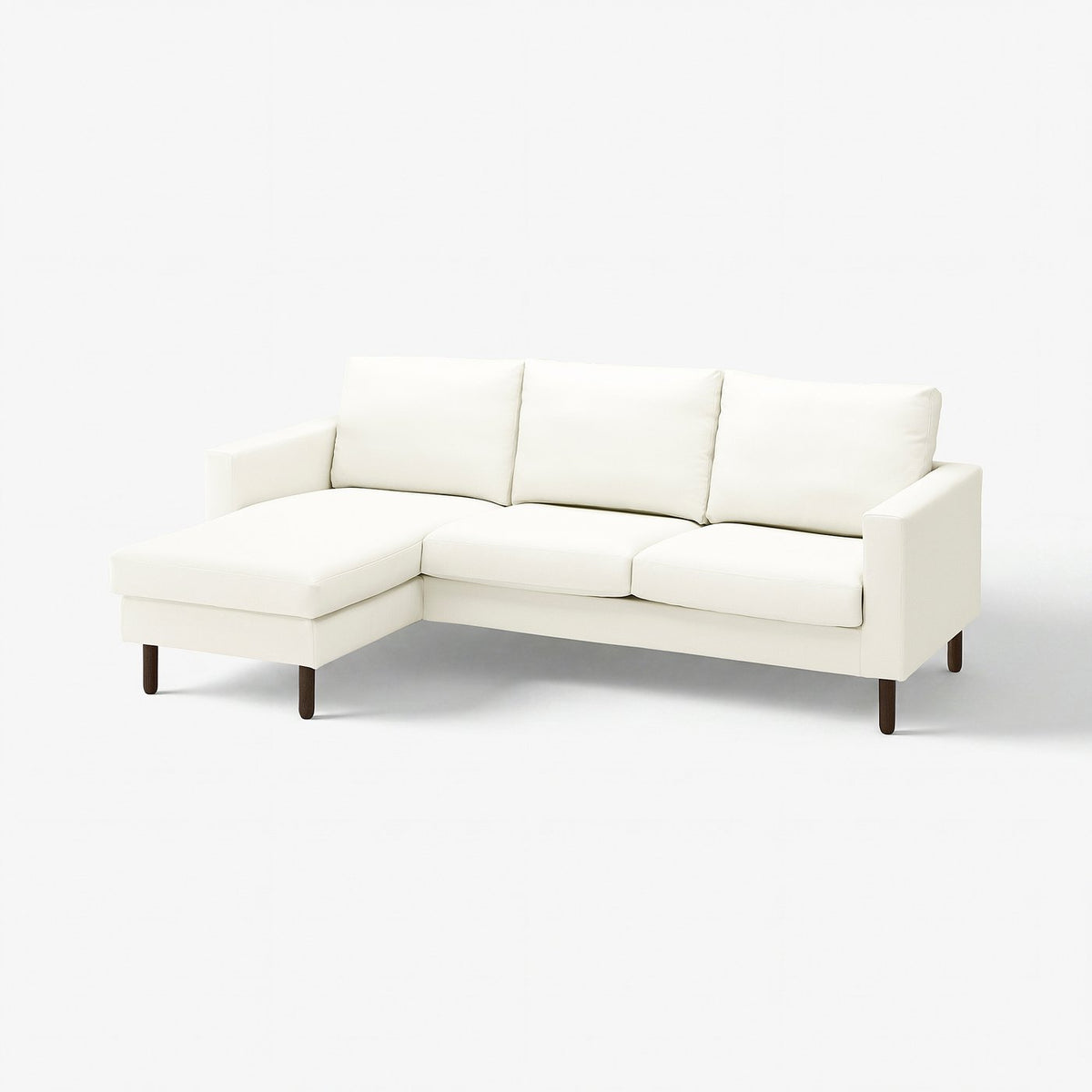 SALTSJÖBADEN 3-seat sofa with chaise longue, Blekinge white, 223x90x148 cm