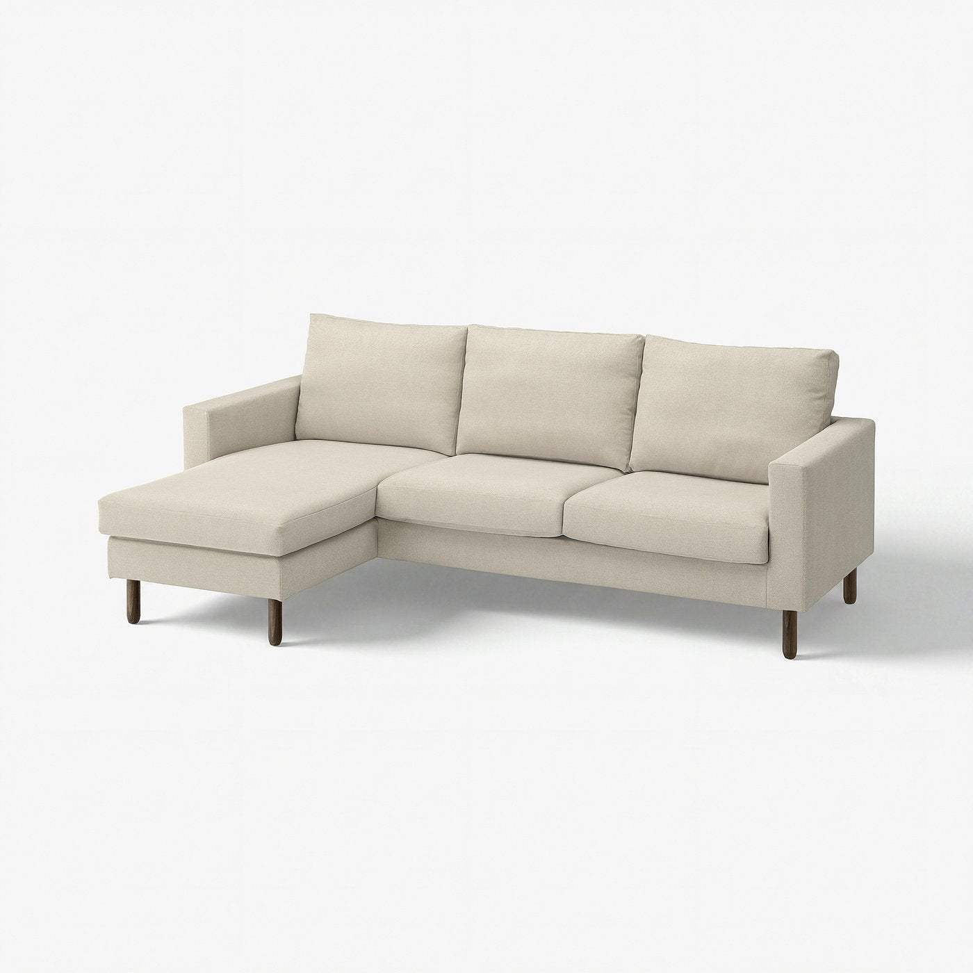SALTSJÖBADEN 3-seat sofa with chaise longue, Fridtuna light beige, 223x90x148 cm