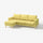 SALTSJÖBADEN 3-seat sofa with chaise longue, Fridtuna yellow, 233x90 cm