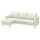 SALTSJÖBADEN 3-seat sofa with chaise longue, Gunnared beige, 233x90 cm