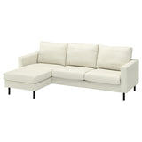 SALTSJÖBADEN 3-seat sofa with chaise longue, Gunnared beige, 233 cm