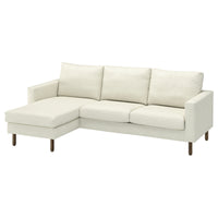 SALTSJÖBADEN 3-seat sofa with chaise longue, Gunnared beige, 233x90x148 cm
