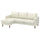 SALTSJÖBADEN 3-seat sofa with chaise longue, Gunnared beige, 233x90x148 cm