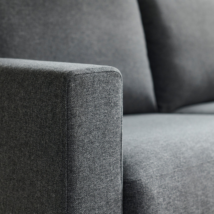 SALTSJÖBADEN 3-seat sofa with chaise longue, Gunnared medium grey, 233 cm