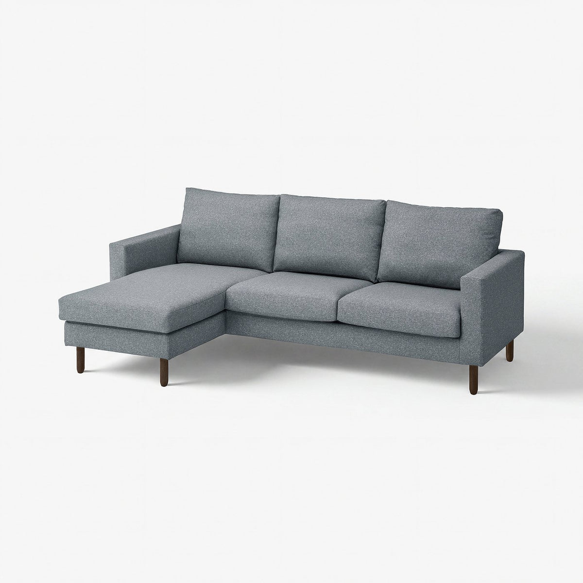 SALTSJÖBADEN 3-seat sofa with chaise longue, Gunnared medium grey, 233x90x148 cm