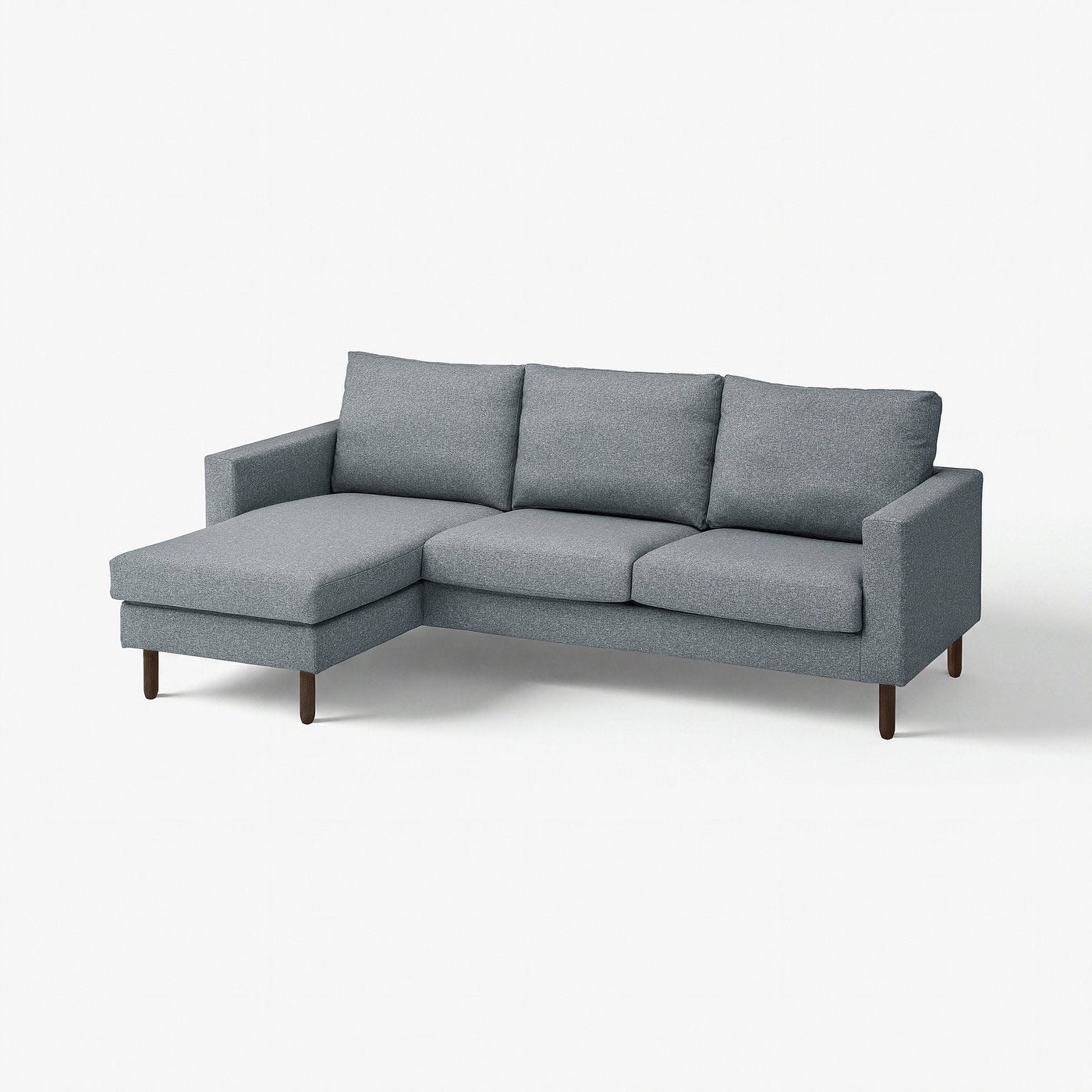 SALTSJÖBADEN 3-seat sofa with chaise longue, Gunnared medium grey, 233x90x148 cm