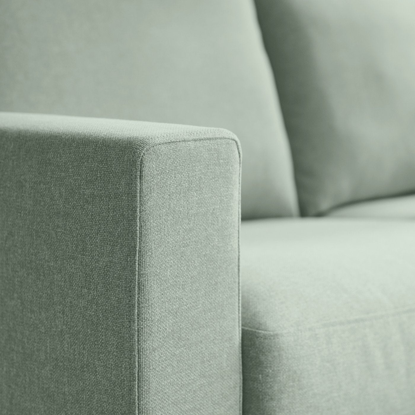 SALTSJÖBADEN 3-seat sofa with chaise longue, Gunnared light green, 233x17x132 cm