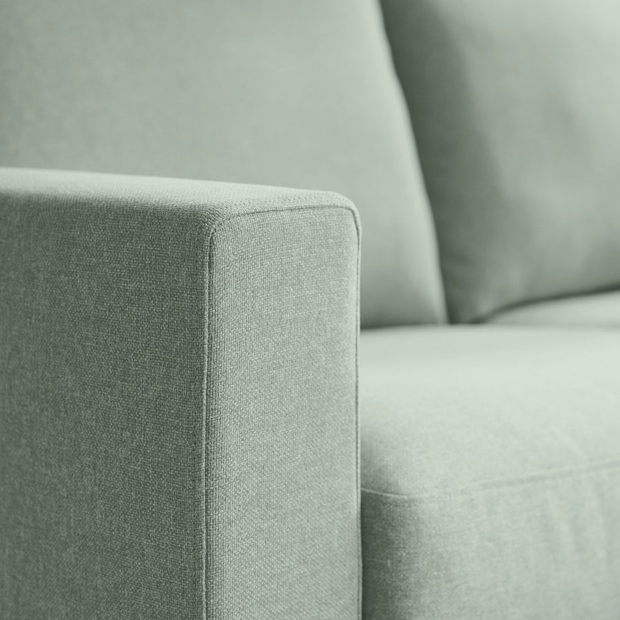 SALTSJÖBADEN 3-seat sofa with chaise longue, Gunnared light green, 233x90 cm