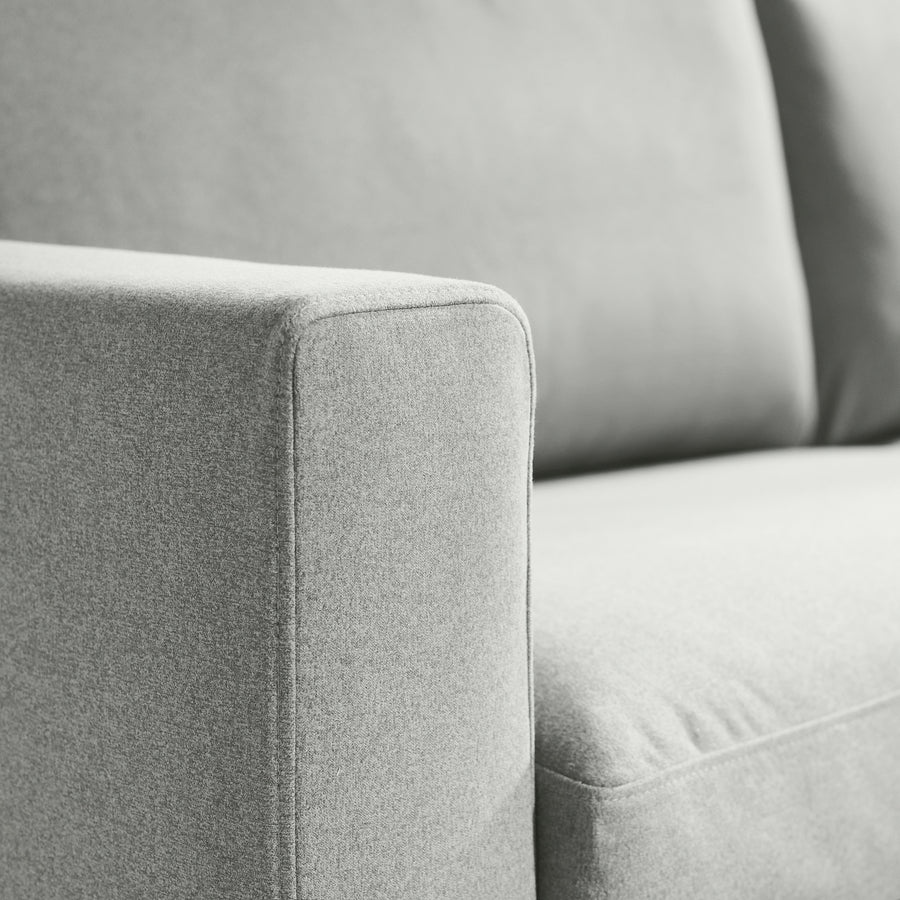 SALTSJÖBADEN 3-seat sofa with chaise longue, Tonerud grey, 233 cm