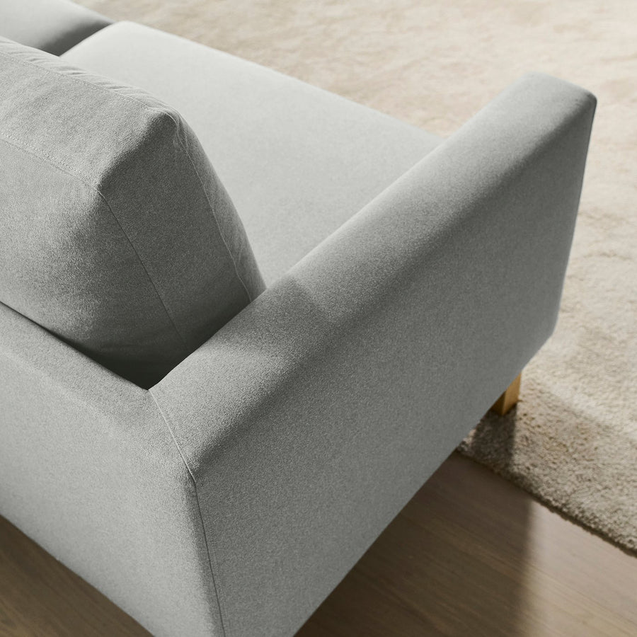 SALTSJÖBADEN 3-seat sofa with chaise longue, Tonerud grey, 233x90 cm