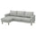 SALTSJÖBADEN 3-seat sofa with chaise longue, Tonerud grey, 223x90x148 cm