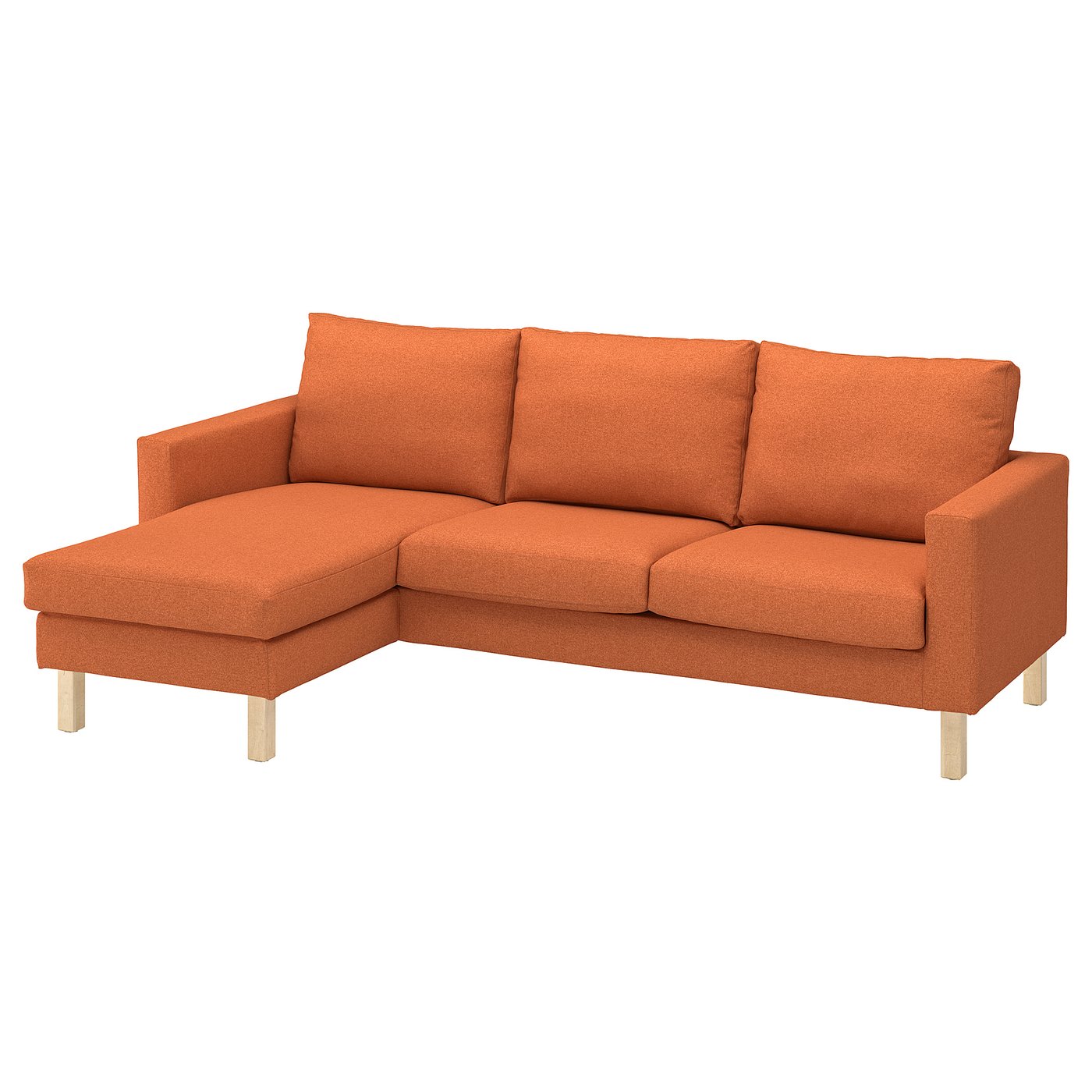 SALTSJÖBADEN 3-seat sofa with chaise longue, Tonerud red-brown, 233x90 cm