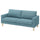 SALTSJÖBADEN 3-seat sofa, Fridtuna dark grey-blue, 205x90x88 cm