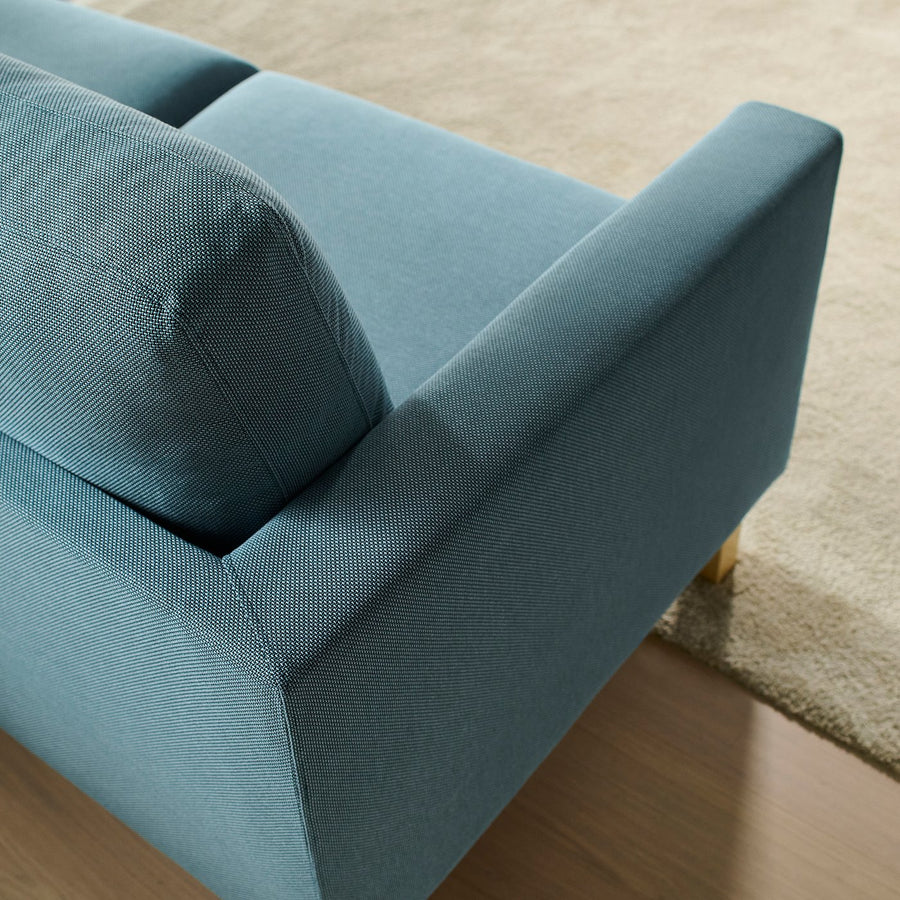 SALTSJÖBADEN 3-seat sofa, Fridtuna dark grey-blue, 205 cm