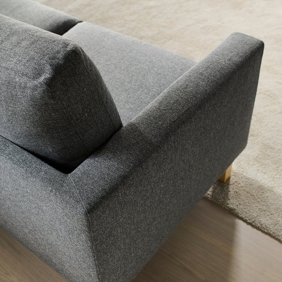 SALTSJÖBADEN 3-seat sofa, Gunnared medium grey, 205 cm