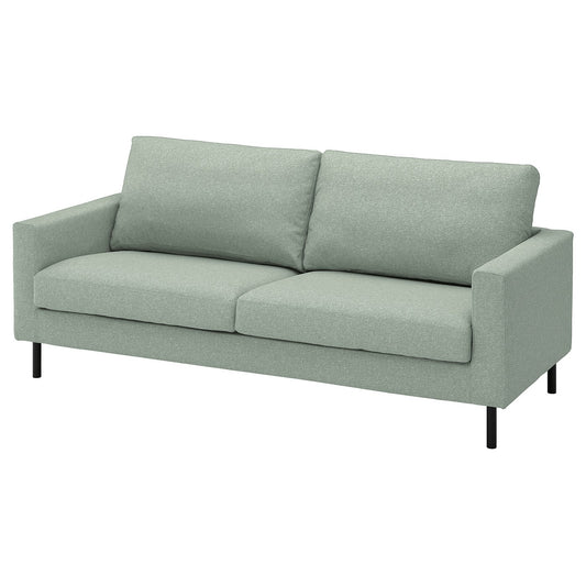 SALTSJÖBADEN 3-seat sofa, Gunnared light green, 205 cm