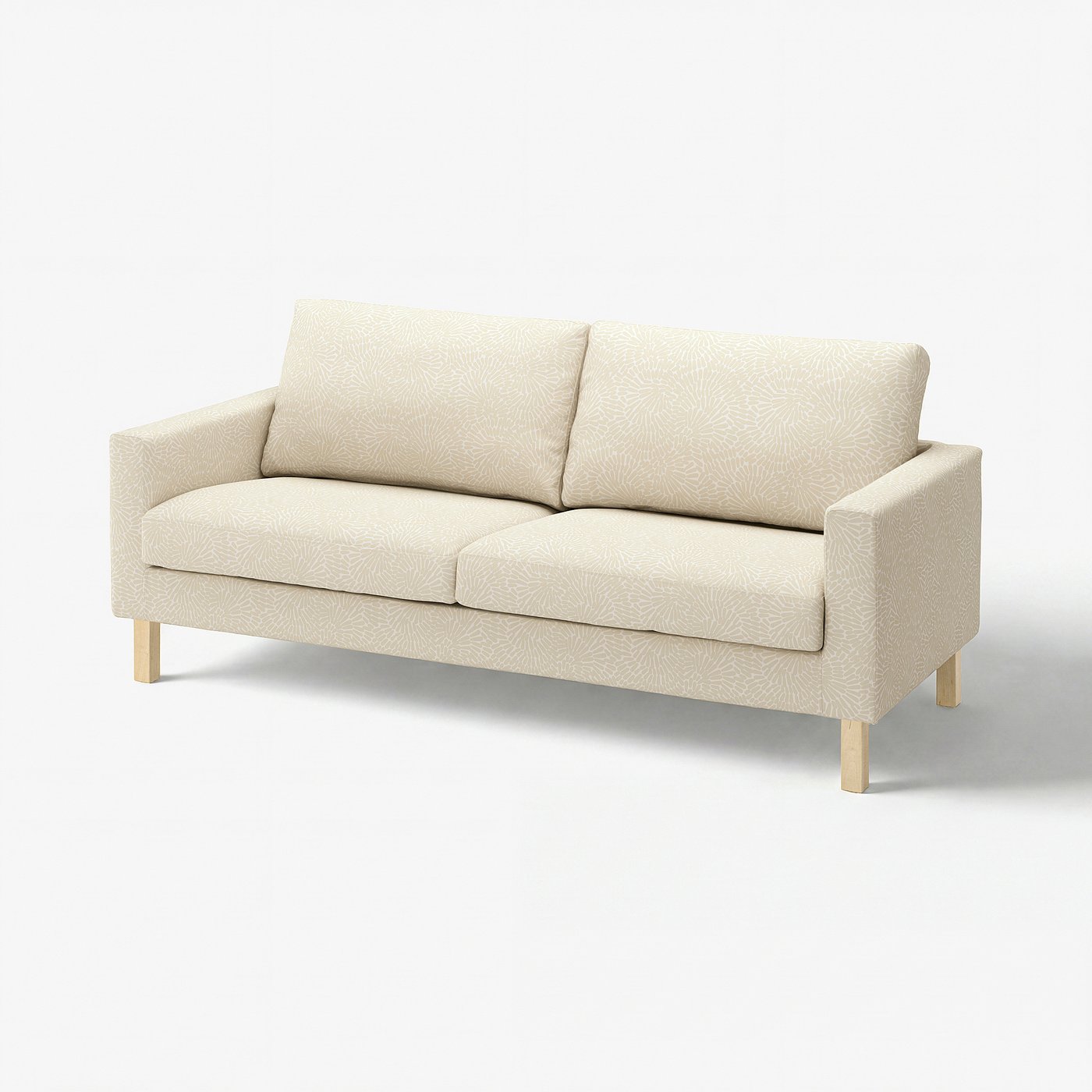 SALTSJÖBADEN 3-seat sofa, Vittangi light beige/white, 205 cm