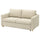 SALTSJÖBADEN 2-seat sofa-bed, Fridtuna light beige, 185 cm