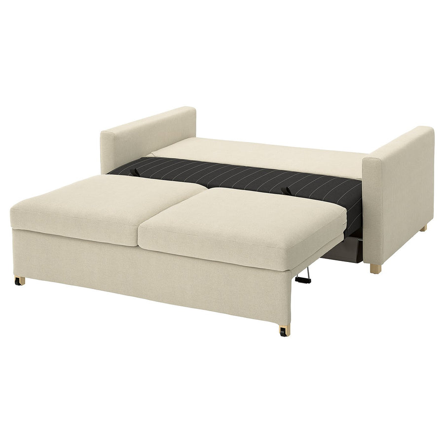 SALTSJÖBADEN 2-seat sofa-bed, Fridtuna light beige, 198x185 cm