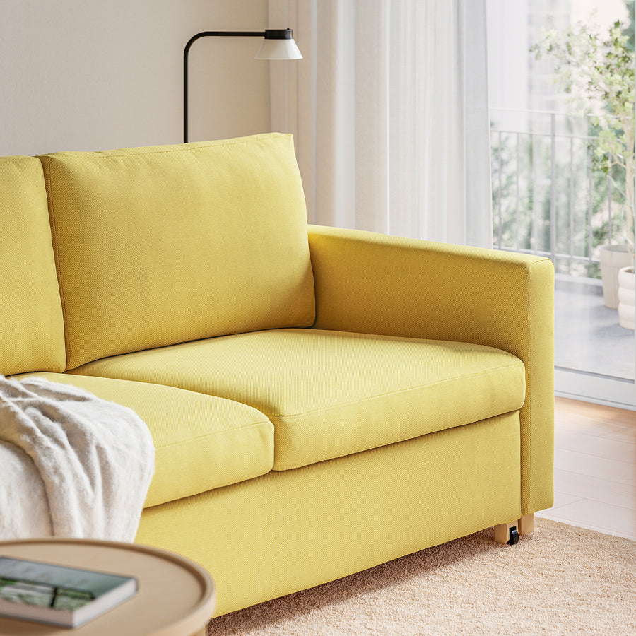 SALTSJÖBADEN 2-seat sofa-bed, Fridtuna yellow, 185 cm